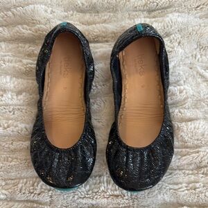 Tieks Obsidian Black Ballet Flats size 9